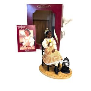 American Girl Addy Doll Ornament Pleasant Company Hallmark Pet Songbird Figurine